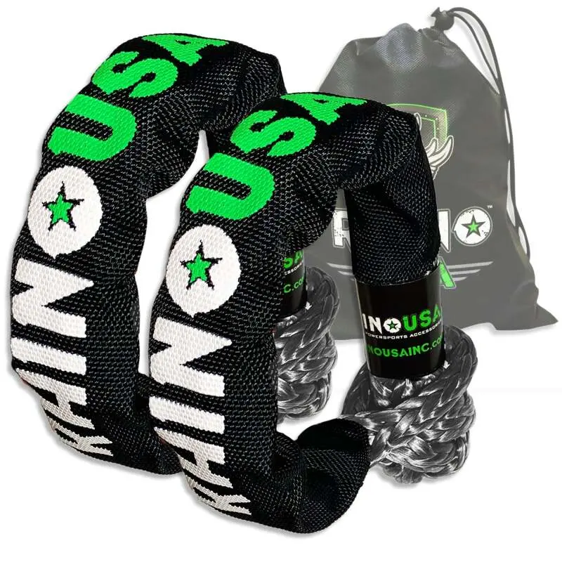 Rhino Usa 1/2" Synthetic Soft Shackles 2-Pack | Sftshack-12-2 1