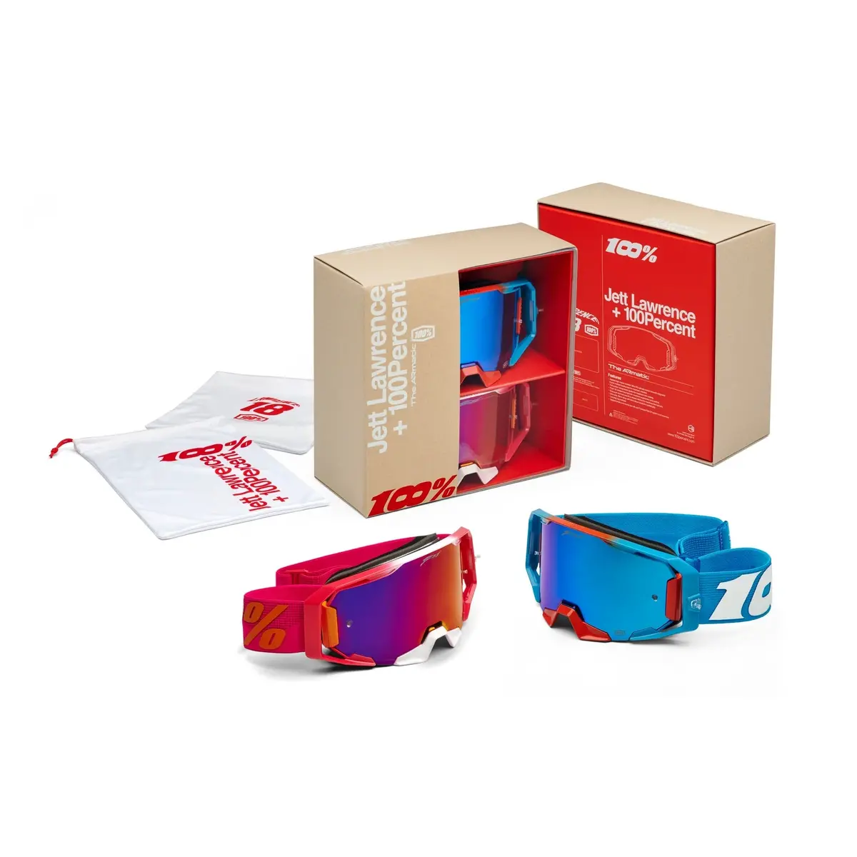 100% Jett Lawrence Armatic Le Goggle Set 1