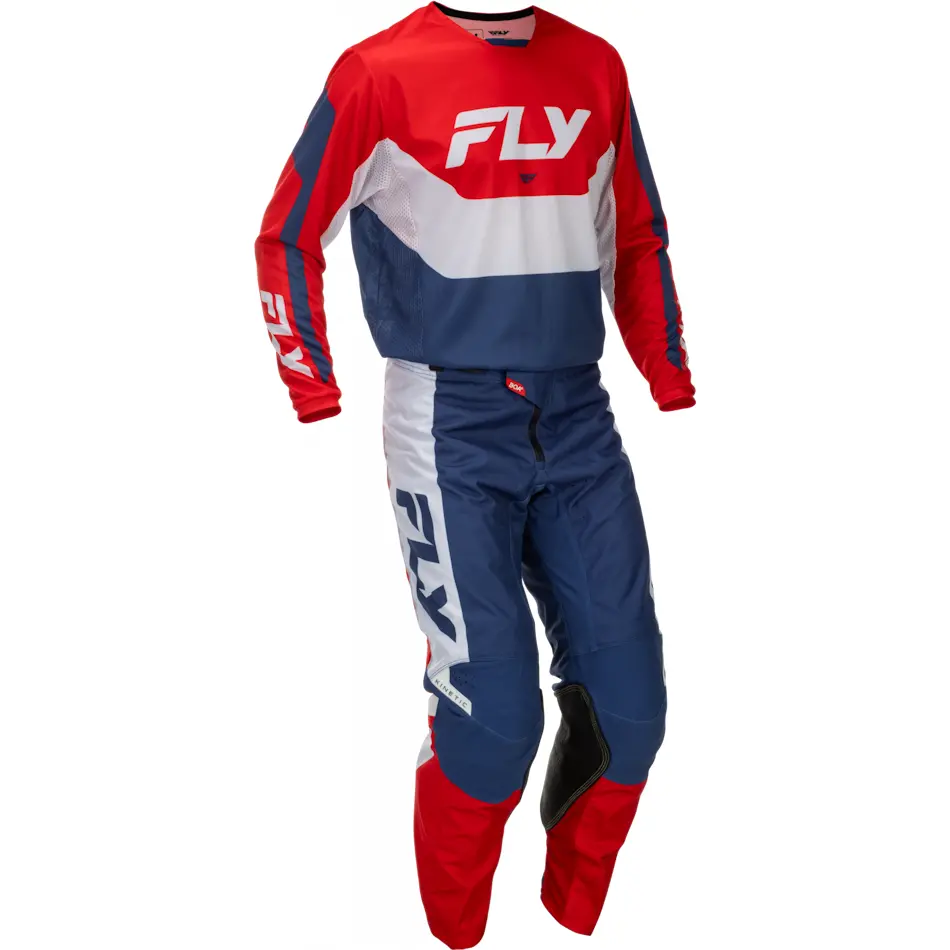 Fly Racing Kinetic Racewear R/B 2026 Jersey/Pant Kit 1