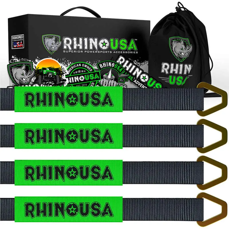 Rhino Usa 2" X 38" Axle Tie-Down Straps (4-Pack) | Rno-Axlestraps 1