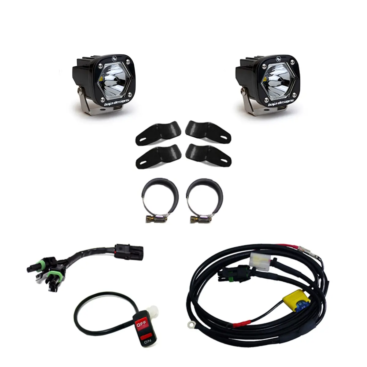 Baja Designs Moto S1 Auxiliary Universal Light Kit 1