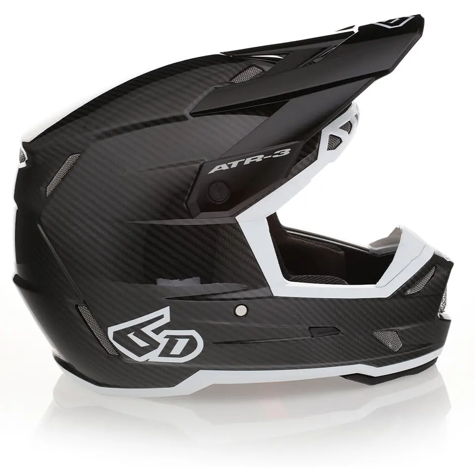 6D Atr-3 Solid Carbon Composite Moto Helmet 1