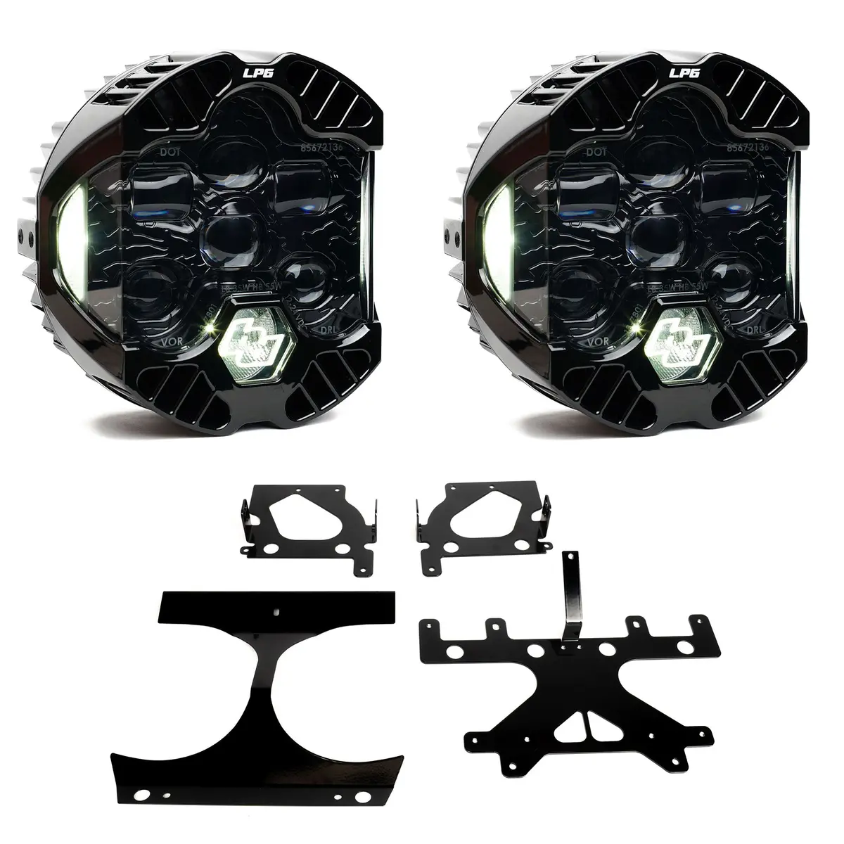 Baja Designs Dot Lp6 Led Headlight Kit 2015-23 Harley Davidson Road Glide 1