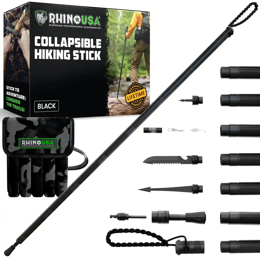 Rhino Usa Tactical Hiking Stick W/ Integrated Survival Kit 1