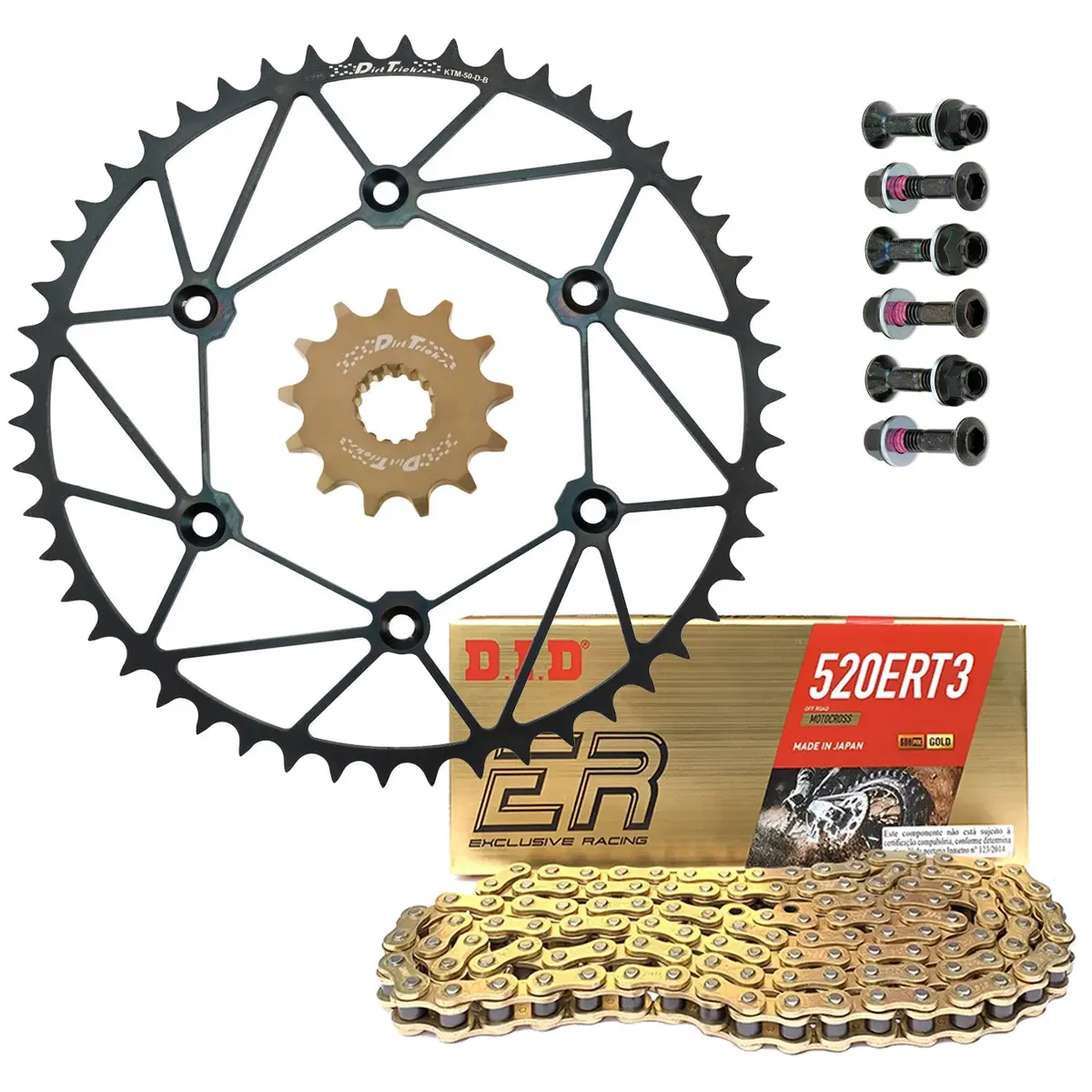 Dirt Tricks Front & Rear Sprockets & D.I.D Ert3 Or Ervt X-Ring Chain Kit Honda Crf450r 2