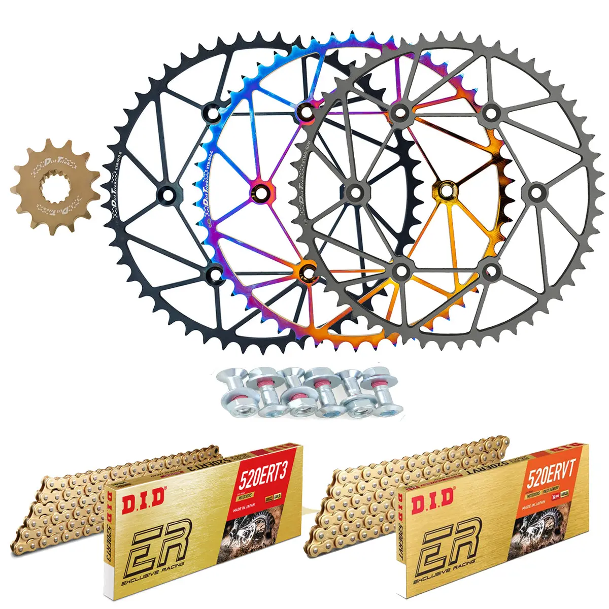 Dirt Tricks Front & Rear Sprockets & D.I.D Ert3 Or Ervt X-Ring Chain Kit Honda Crf450r 1