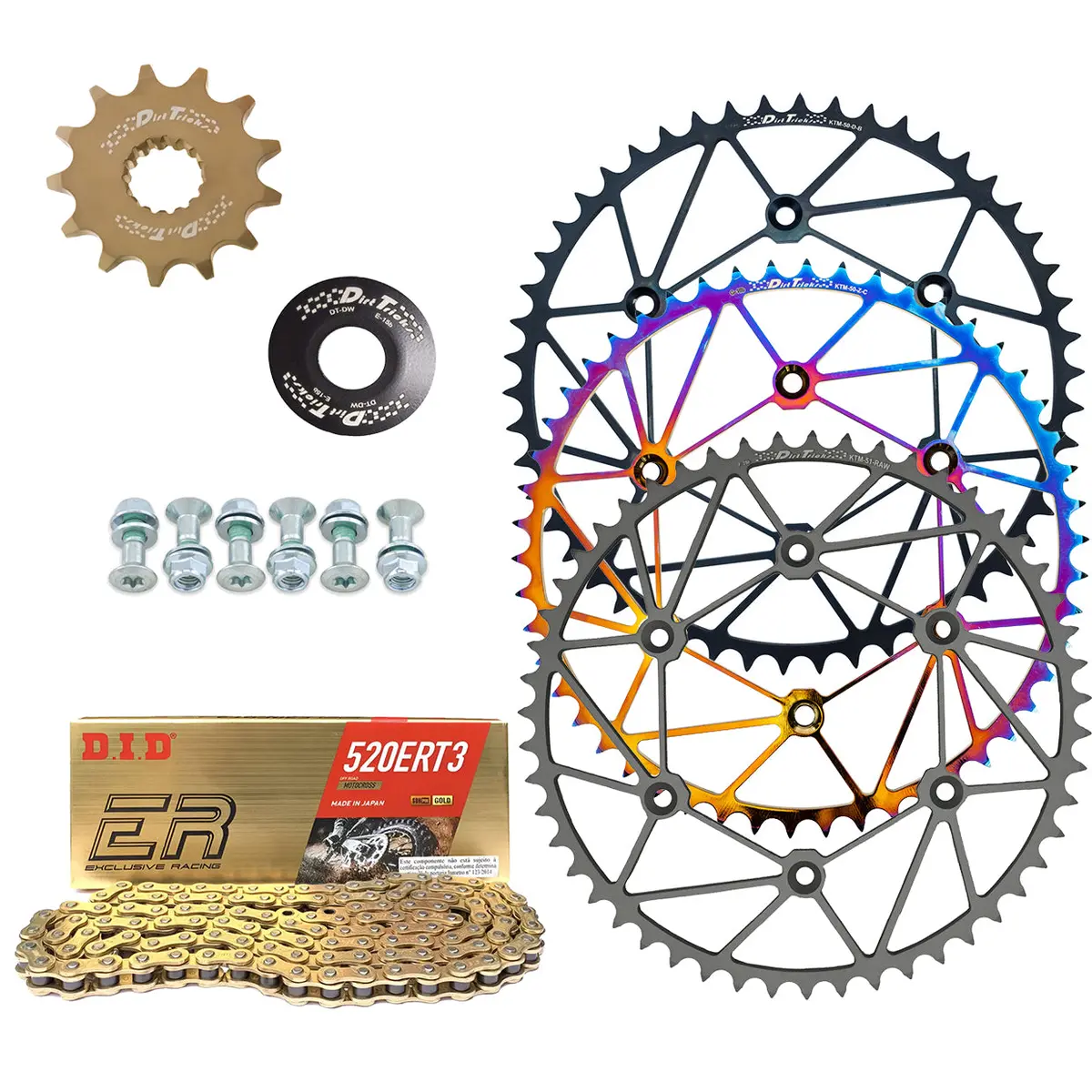 Dirt Tricks Sprockets &  D.I.D Ert3 Chain Kit Ktm Husqvarna Gas-Gas 125-501 1