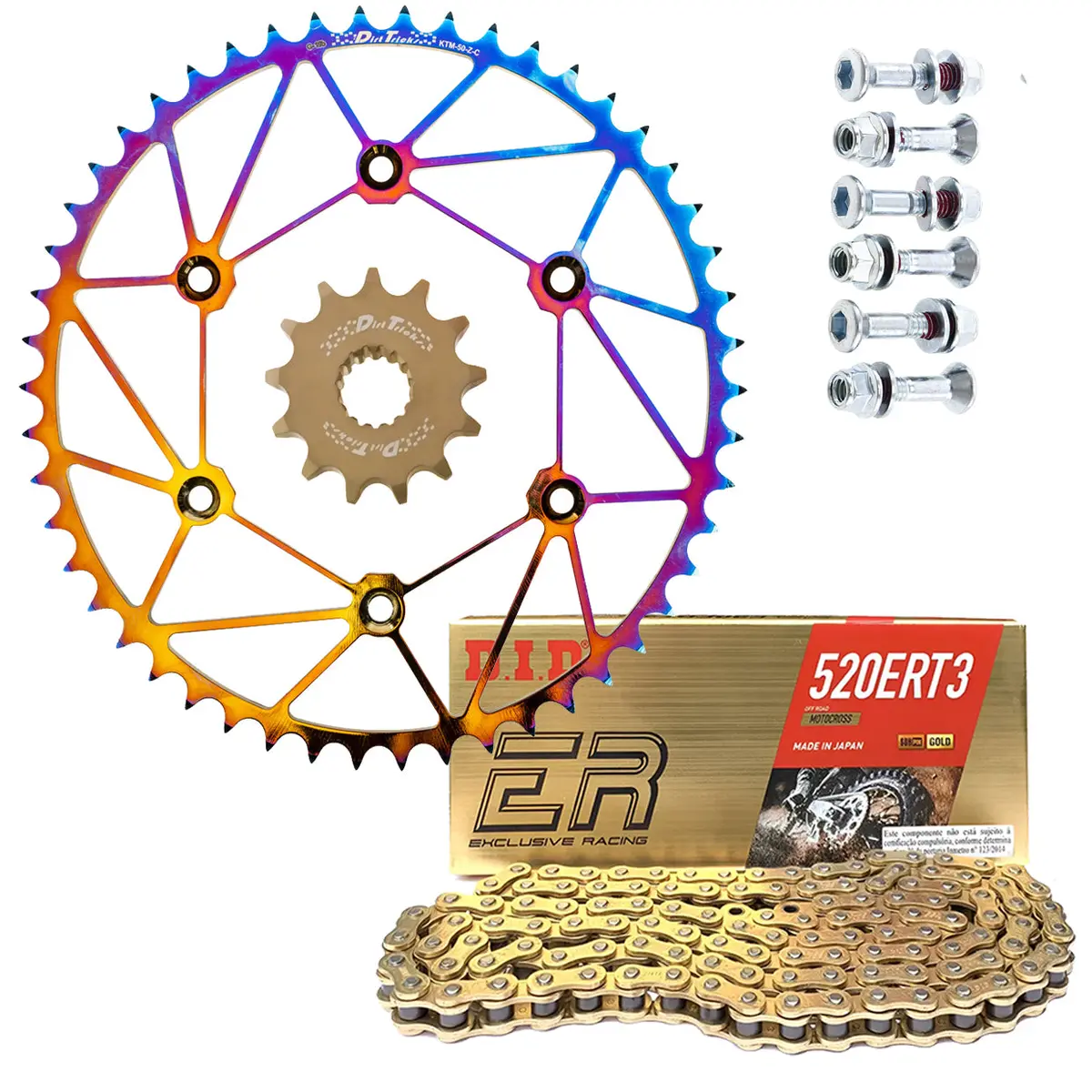 Dirt Tricks Front & Rear Sprockets & D.I.D Ert3 Or Ervt X-Ring Chain Kit Honda Crf450r 3