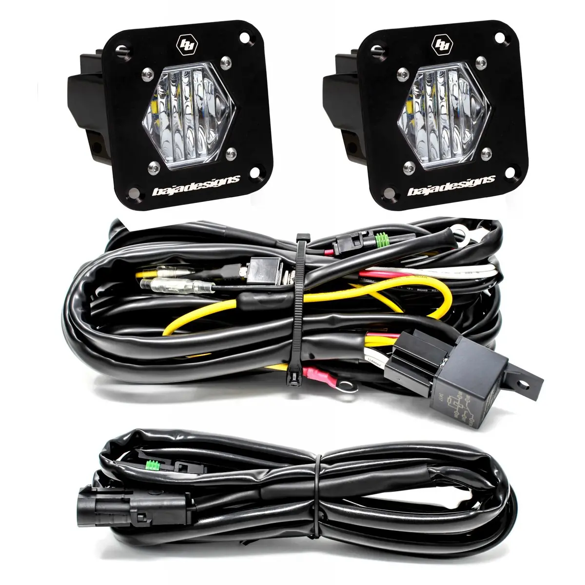 Baja Designs S1 Black Flush Mount Led Light Pod Reverse Kit 1