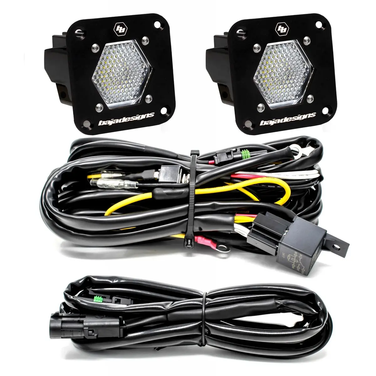 Baja Designs S1 Black Flush Mount Led Light Pod Reverse Kit 2