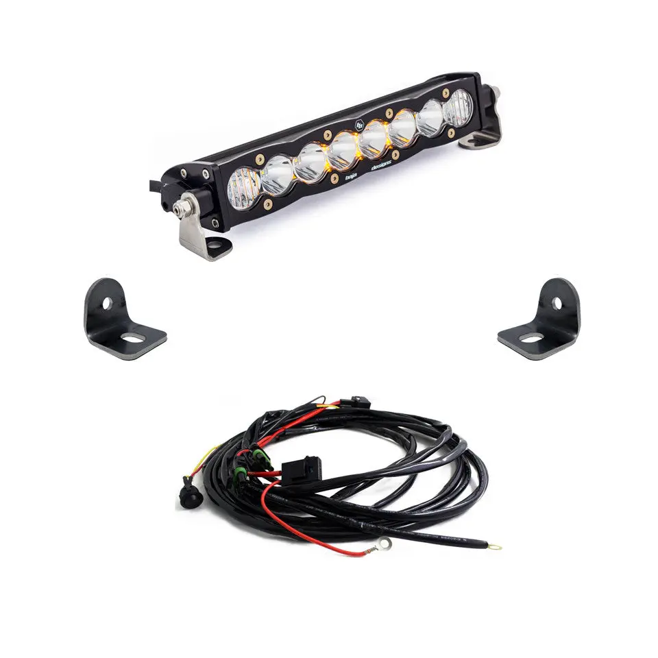 Baja Designs S8 10" Hood Mount Light Bar Kit 2018-21 Poalris Rzr 1