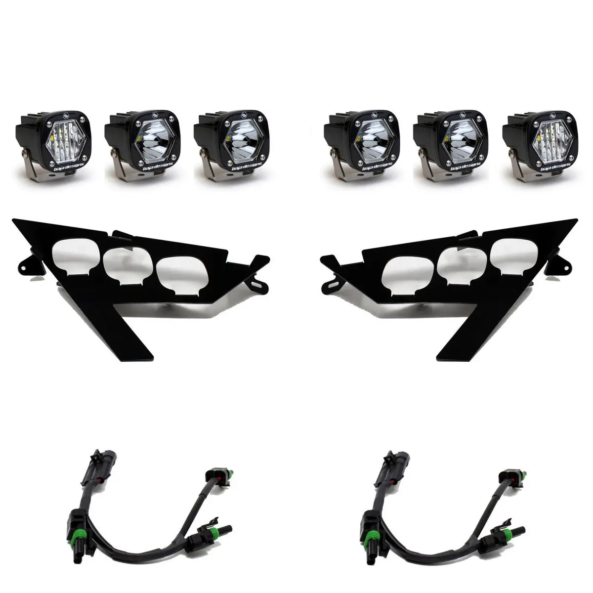 Baja Designs S1 Triple Led Headlight Kit 2020+ Polaris Rzr 1