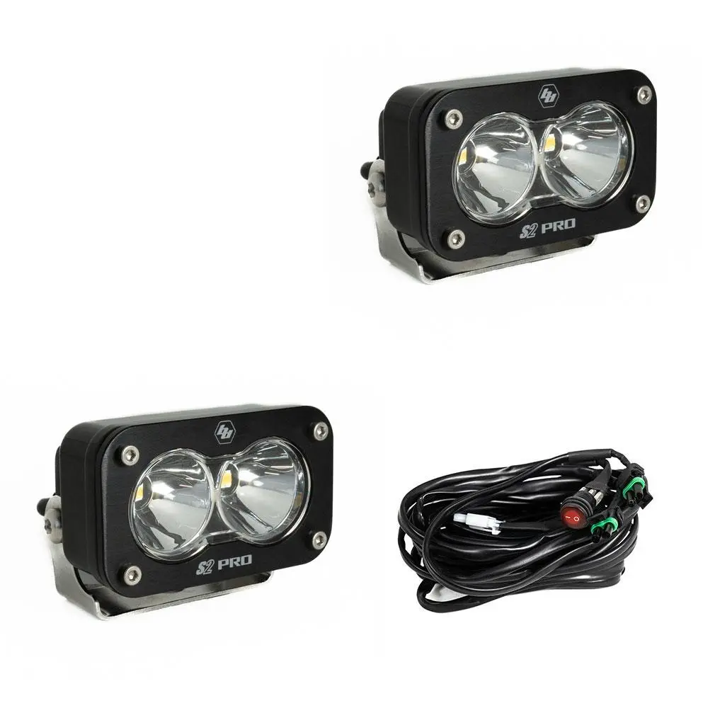 Baja Designs S2 Pro Black Led Auxiliary Light Pod Pair 1