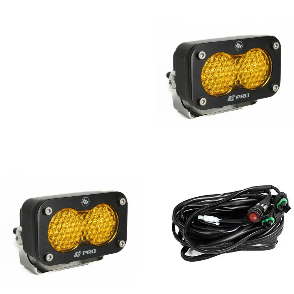 Baja Designs S2 Pro Black Led Auxiliary Light Pod Pair 8