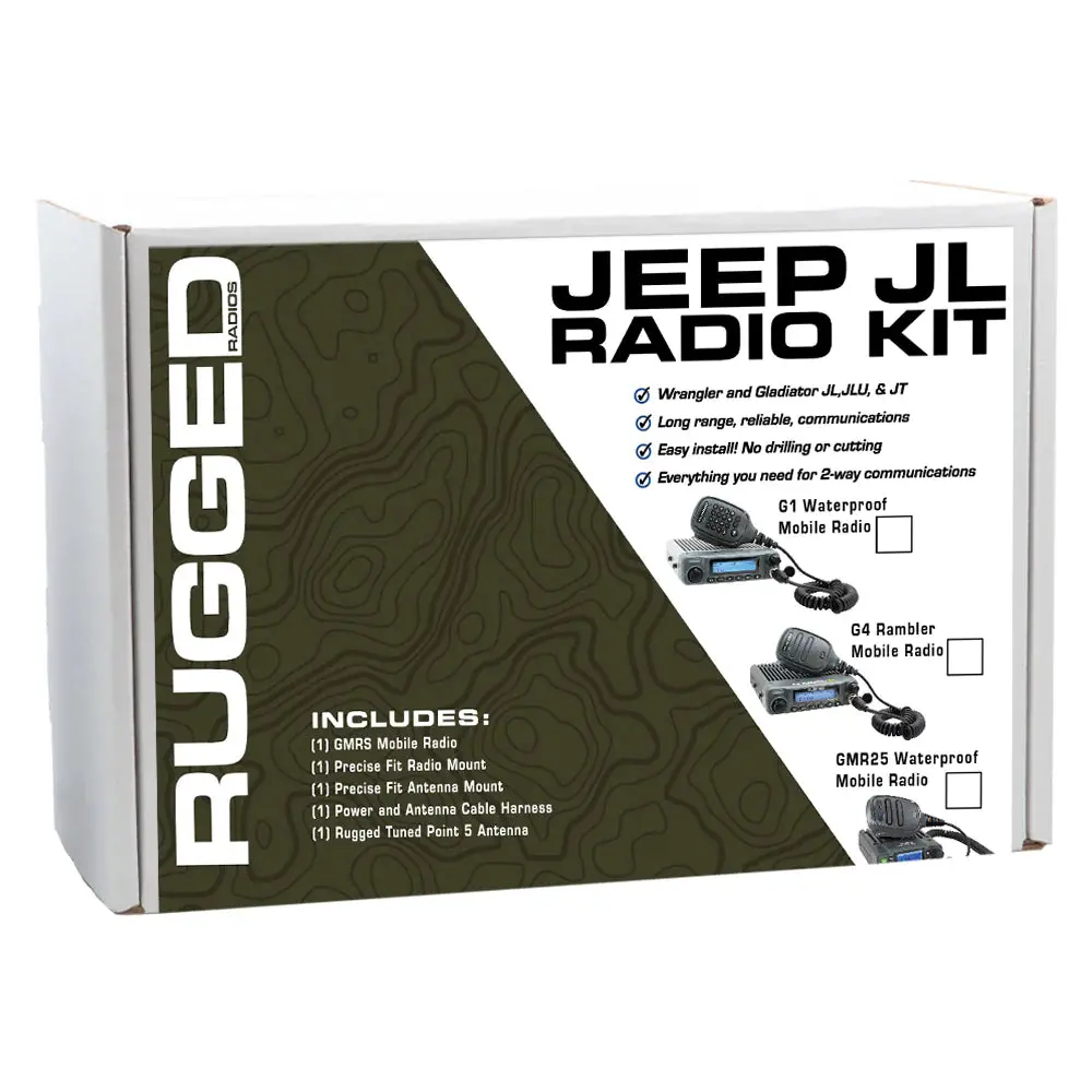 Rugged Radios Gmrs Mobile Radio Kit For Jeep Wrangler Jl & Gladiator Jt 1
