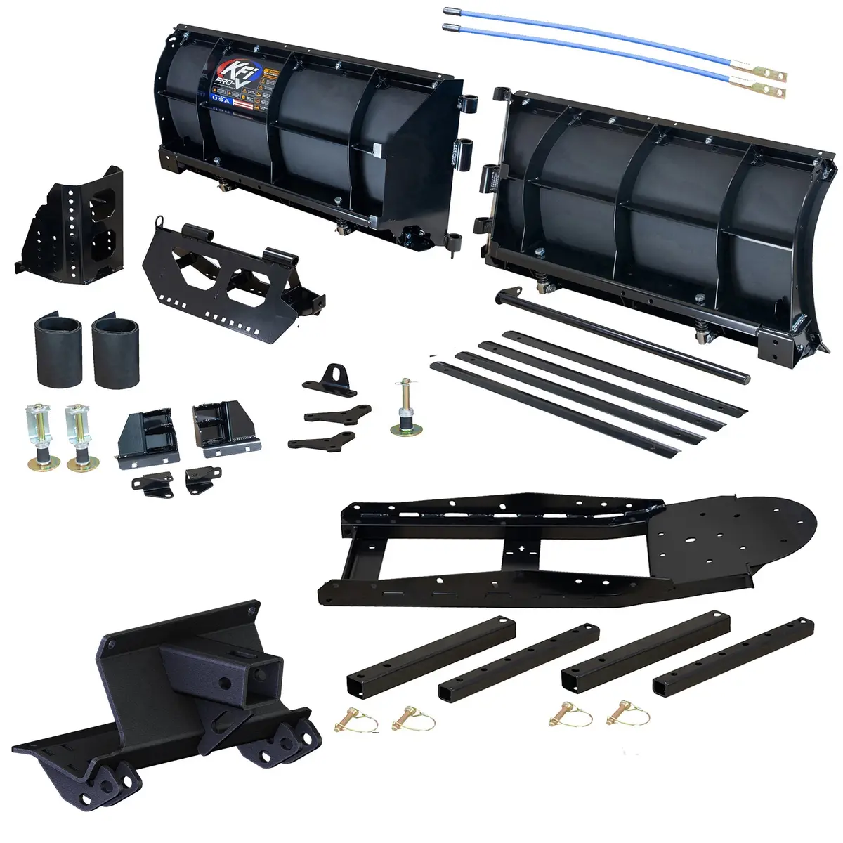 Kfi 80" Pro-V Snowplow Kit Polaris Ranger Xp 1000 High Lifter, Waterfowl, Big Game Edition 1