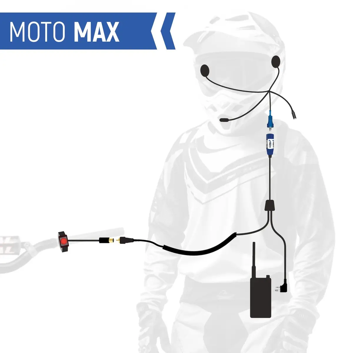 Rugged Radios Moto Max Complete Moto Communication Kit W/ Heavy-Duty Offroad Cables 1