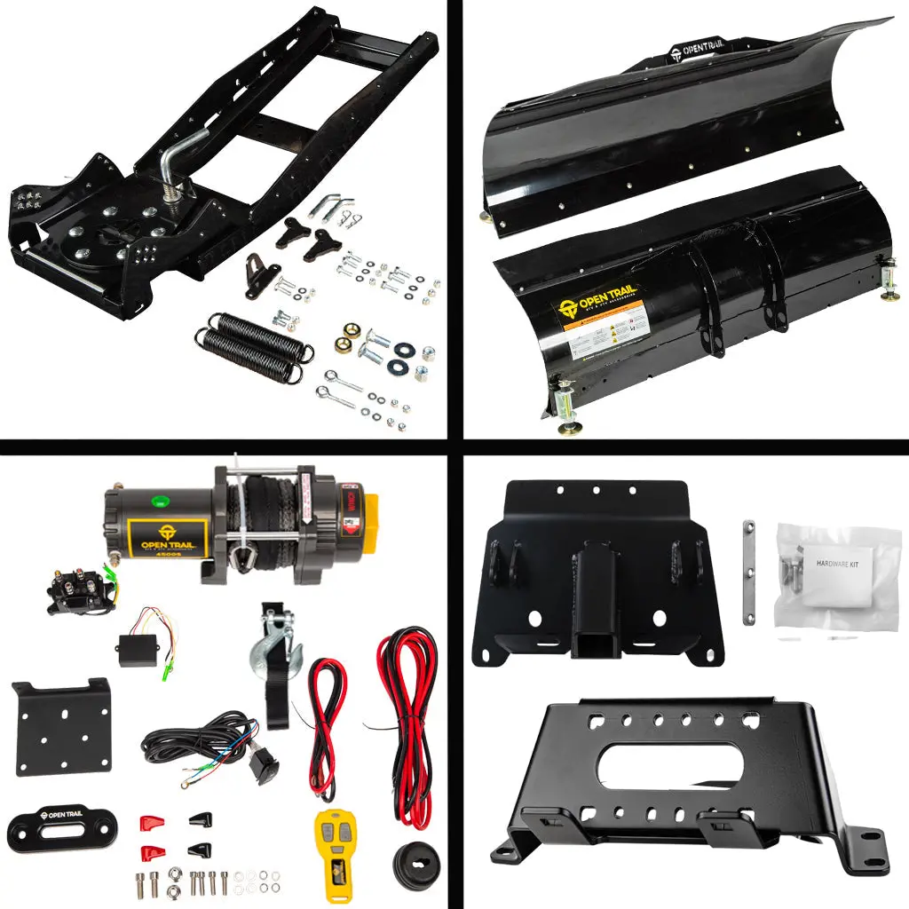 Open Trail Snowplow Kit Polaris Fits Most 400-800 & Ev Ranger Midsize & Fullsize Models 3