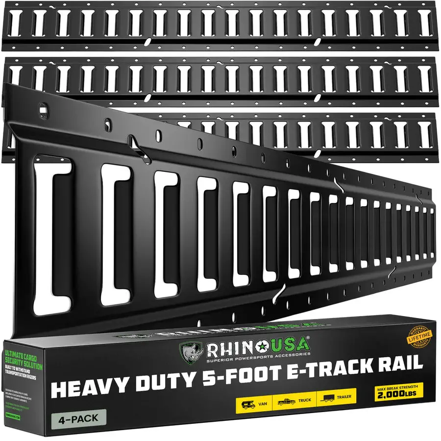 Rhino Usa 5' E-Track Tie-Down Rails (4-Pack) | Td-Etrail5-4Pk 1