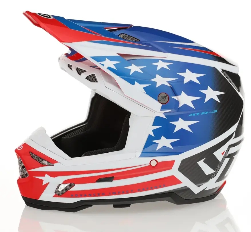 6D Atr-3 Patriot Carbon Composite Moto Helmet 4