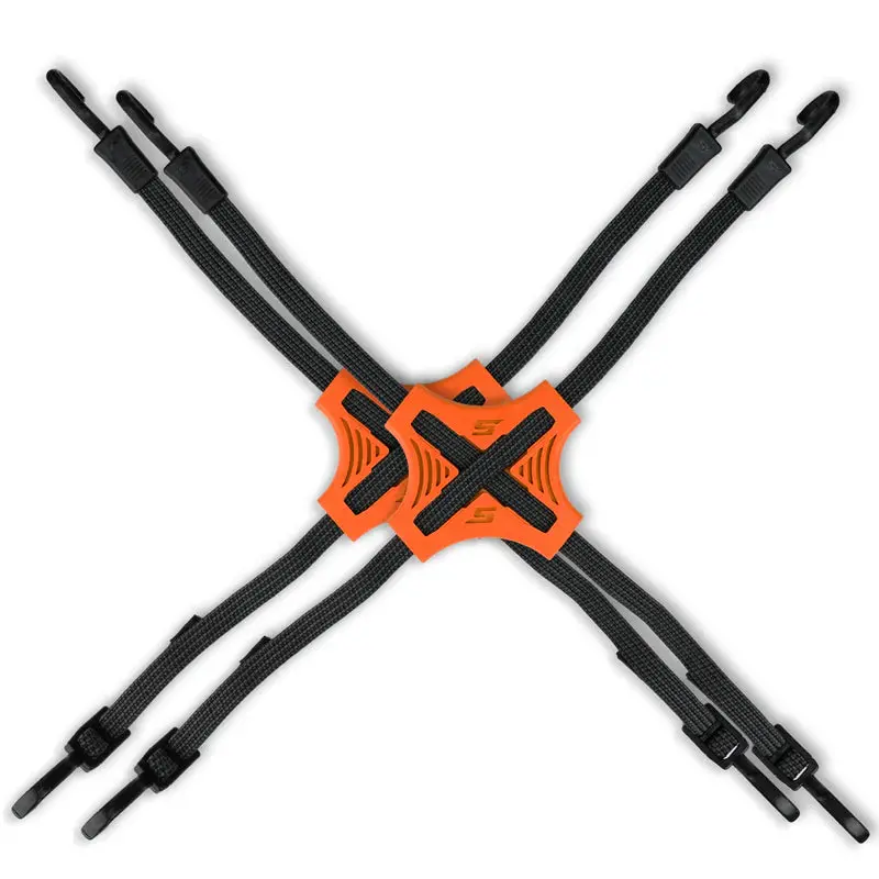 Tack Strap 4-Way Bungee Cord W/ Rubber Pad Grip 2Pk | Tack-Bnge-2Pk 1