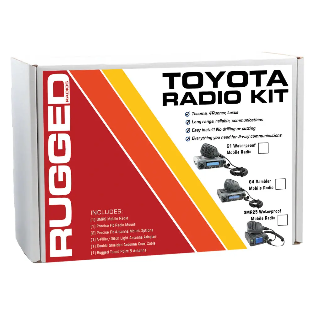 Rugged Radios Two-Way Gmrs Mobile Radio Kit Toyota Tacoma/4Runner/Sequoia/Lexus 1