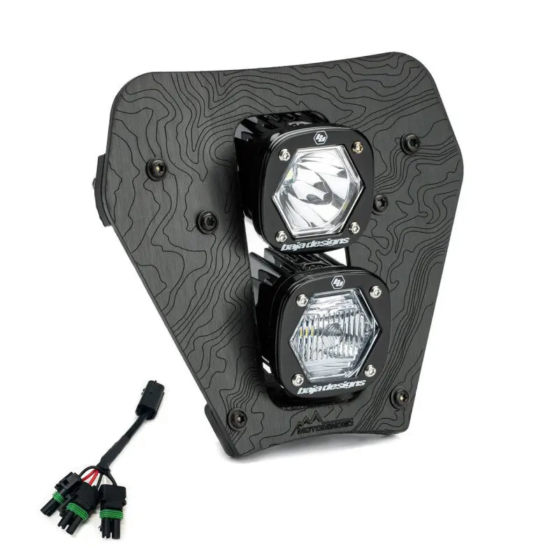 Baja Designs Dual S1 "Gemini" D/C Led Headlight Kit W/ Hi-Low Harness 2024-25 Ktm Exc-F 1