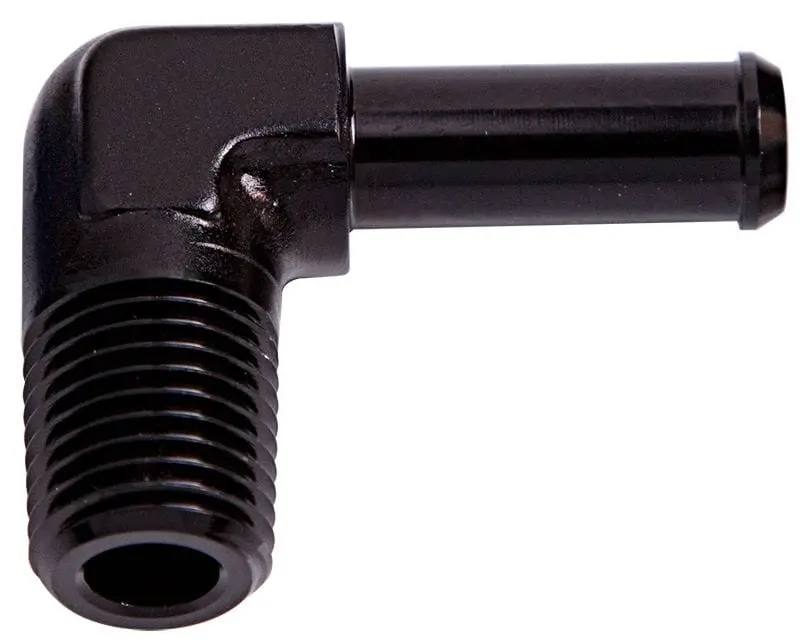 3/8" Npt To 3/8" Barb 90° Black Anodized Adapter – Af842-06-06Blk 1