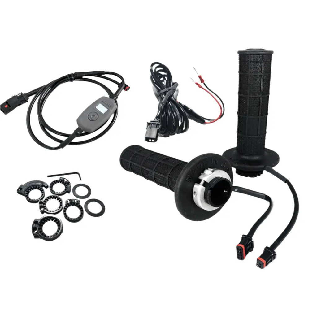 Ame Full Waffle Lock-On Moto Heated Grips 1
