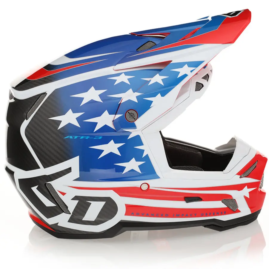 6D Atr-3 Patriot Carbon Composite Moto Helmet 1