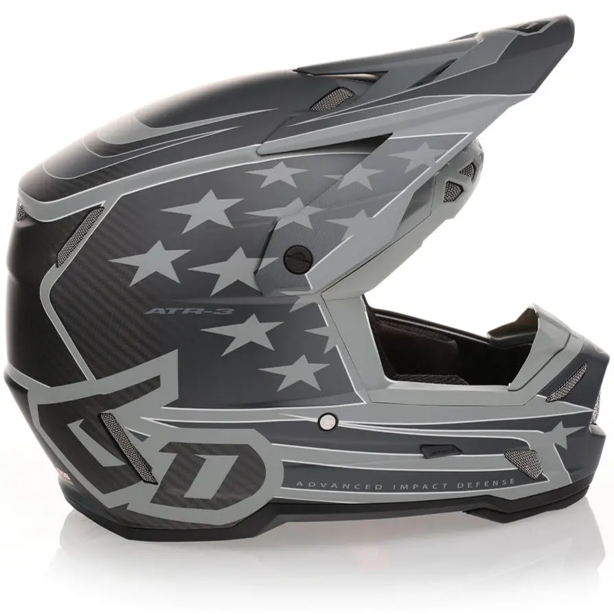 6D ATR-3 Patriot Carbon Fiber Motorcycle Helmet - Image 2