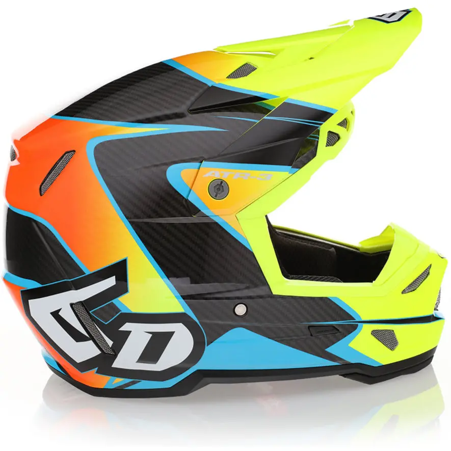 6D Atr-3 Wave Carbon Composite Moto Helmet 1