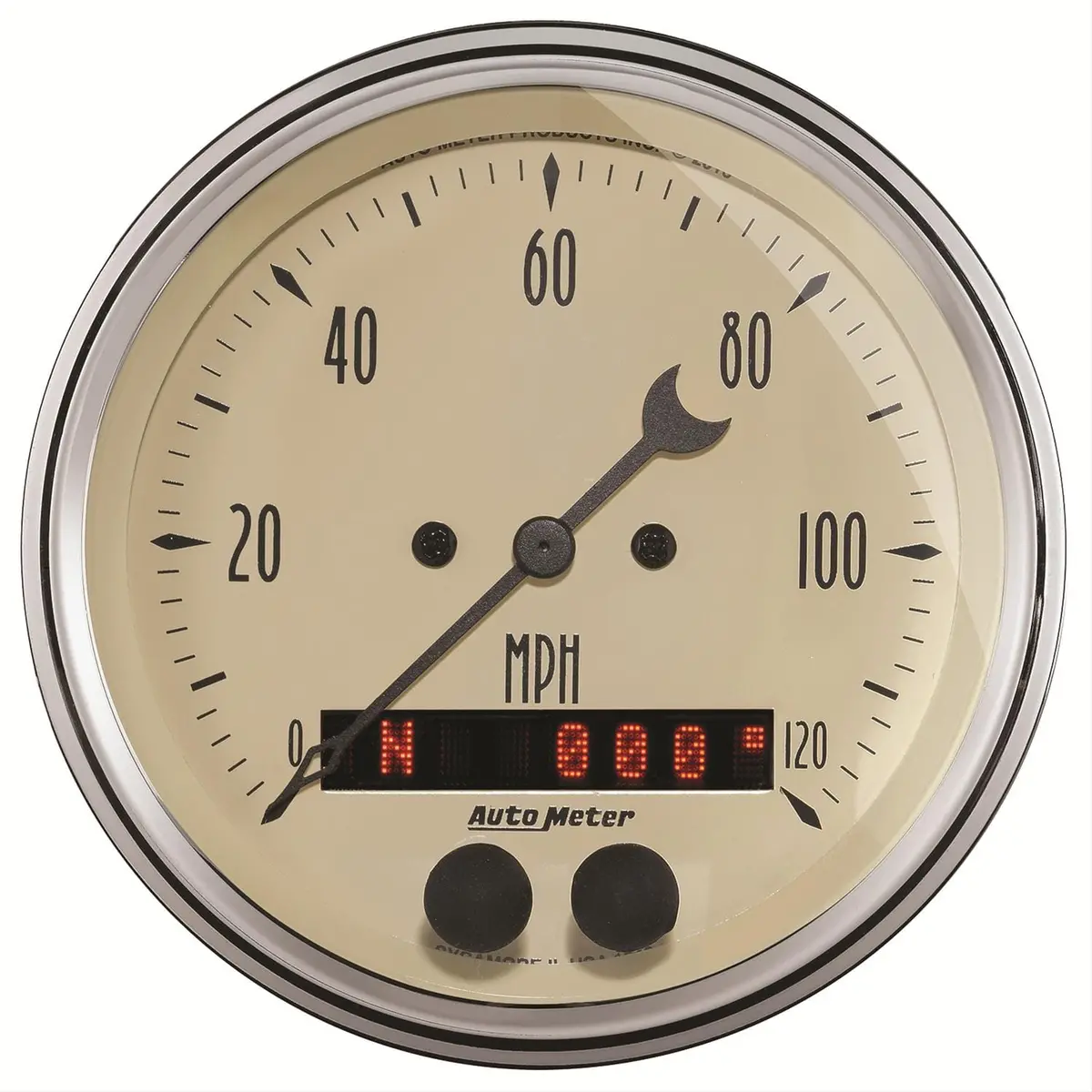 Autometer 1849 Gps-Enabled Speedometer – Antique Beige Dial Design 1