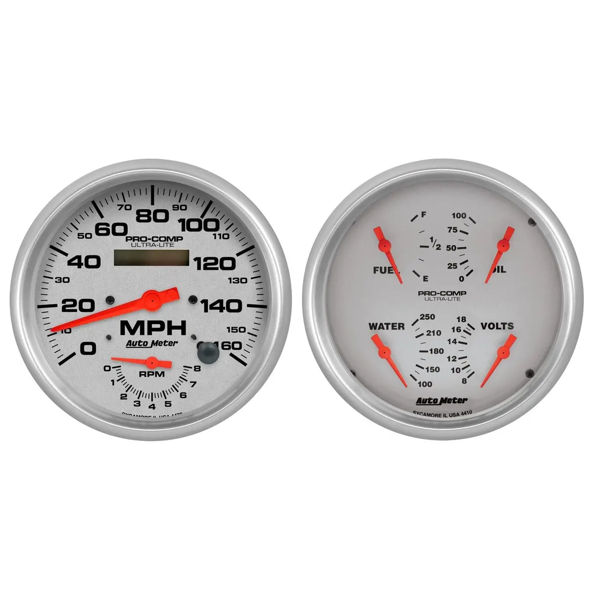 Autometer 4405 Ultra-Lite Analog Gauge Kit – Lightweight Racing Instrumentation 1