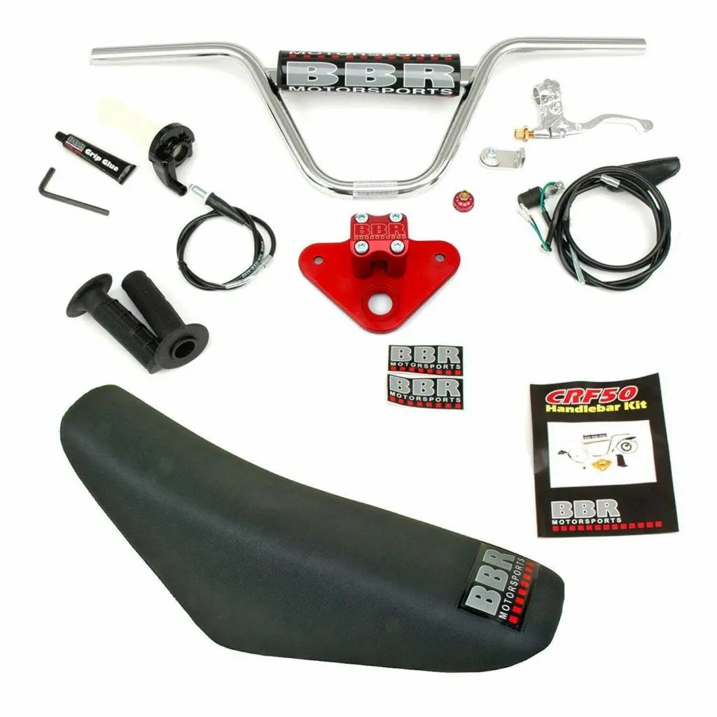 Bbr Complete Handlebar/Triple Clamp/Tall Seat Kit Honda Crf50f (04-18) 1