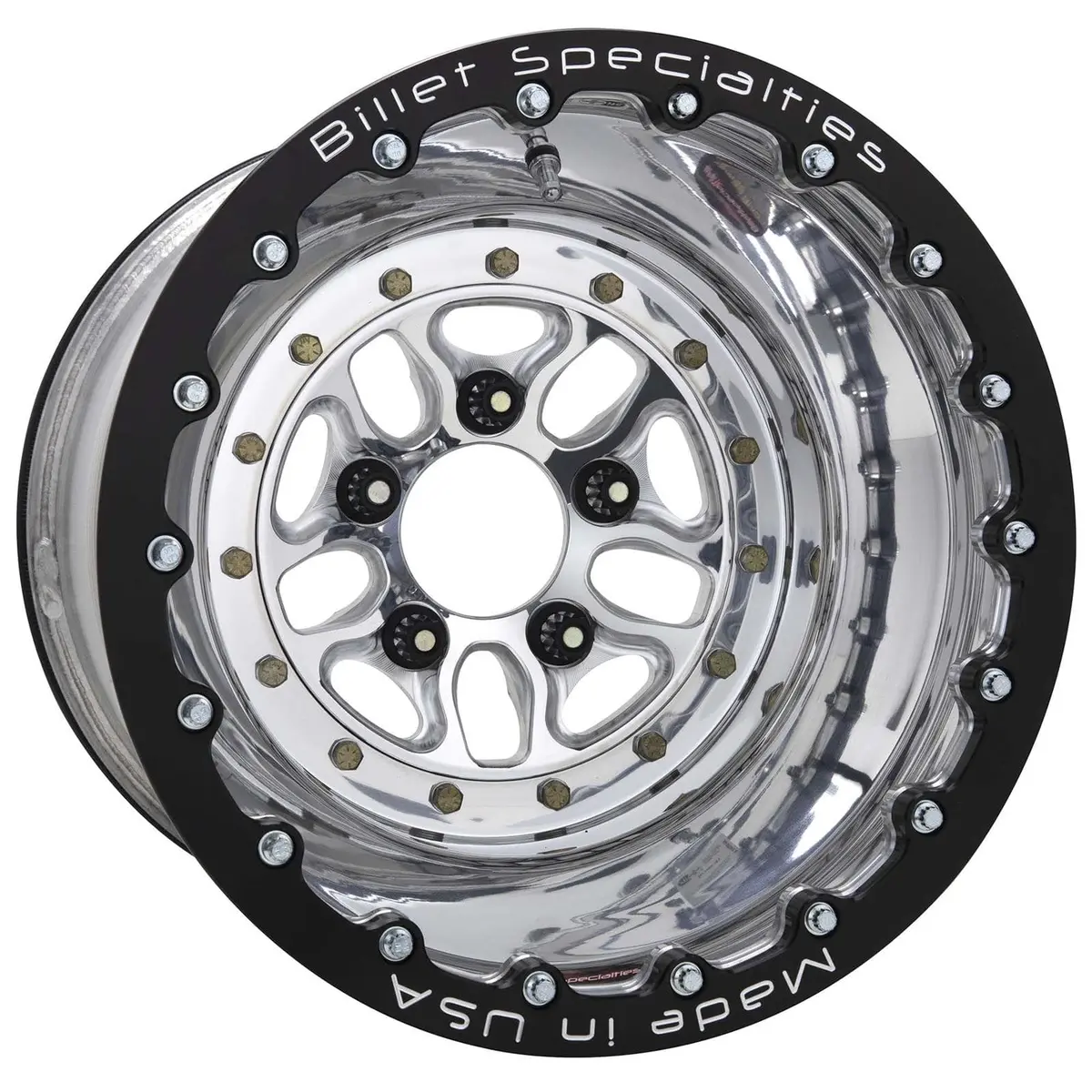 Billet Specialties Cdb-Series Wheel – 17X7" Front, 5X4.5 Bolt Pattern, Matte Black Machined Face 1