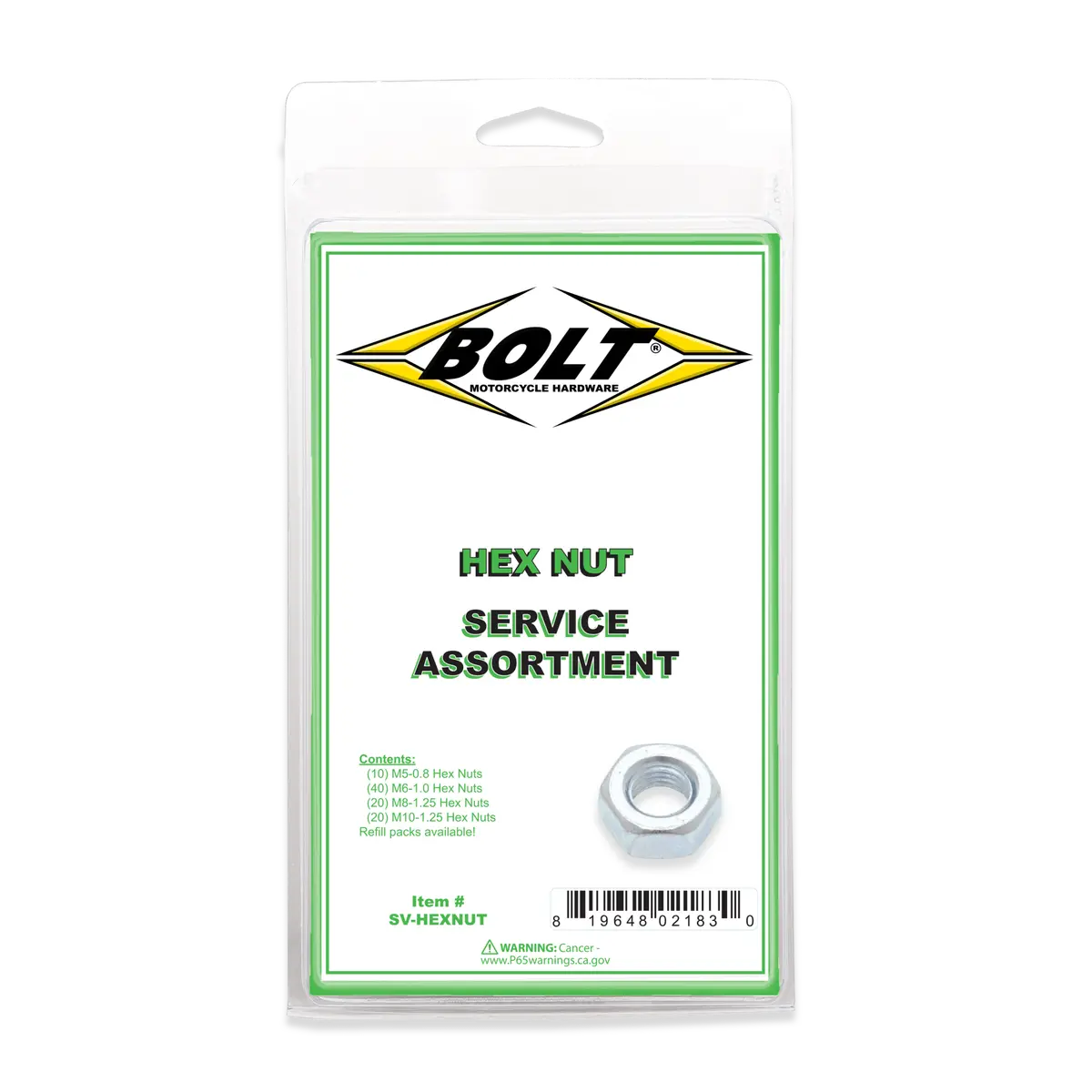 Bolt Hex Nut Assortment 90 Piece Kit | Sv-Hexnut 1