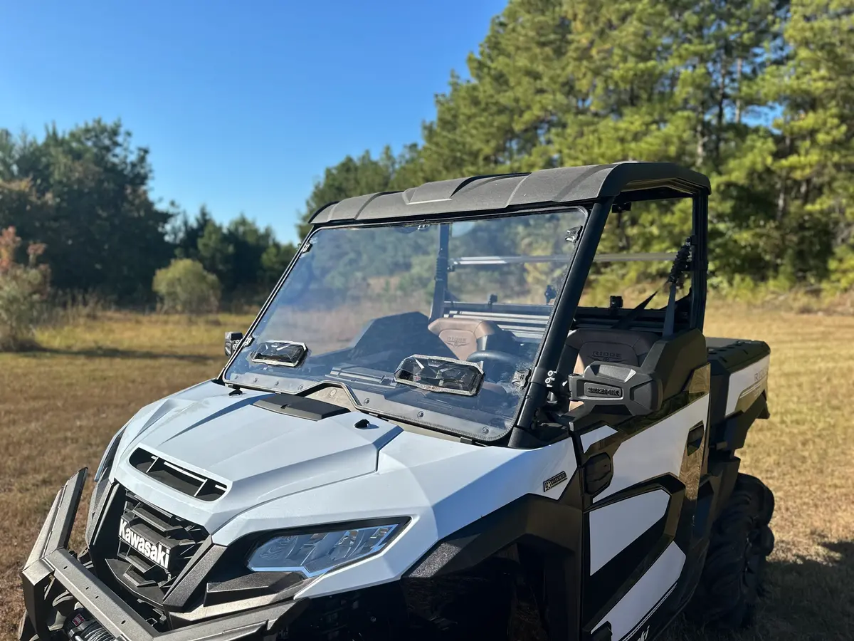 Seizmik Toolless Versa-Vent Uv Resistant Polycarbonate Windshield Kit Kawasaki Ridge | 50-55316Kit 2
