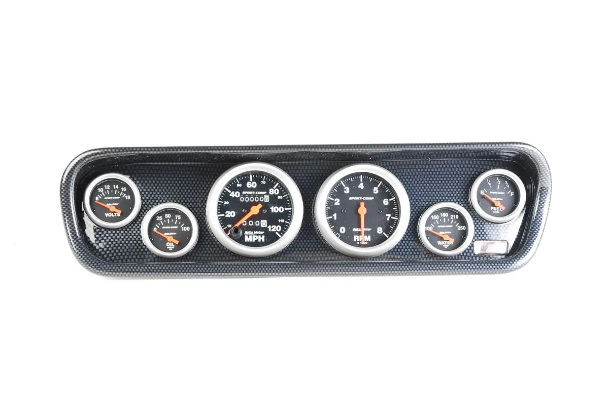 Classic Thunder Road Analog Gauge Cluster With Autometer Instruments – Model 612641413 1