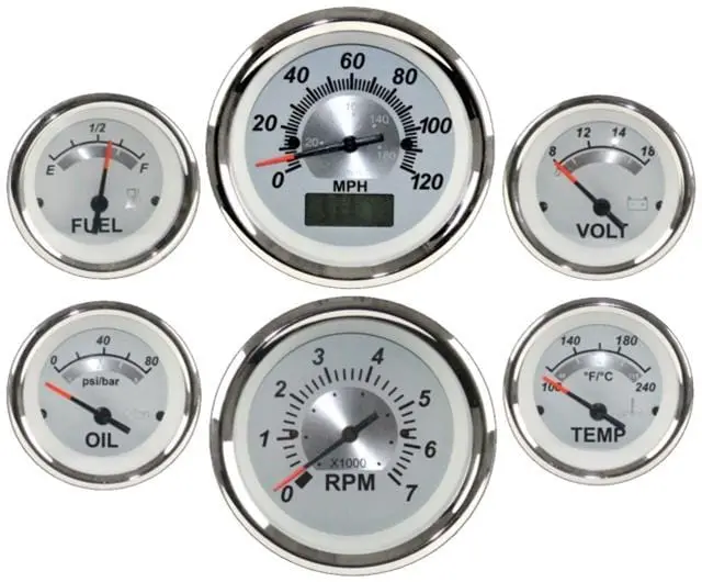 Classic Thunder Road Veethree Elite Gauge Kit – 3-Gauge Set With Mounting, 7119490 1