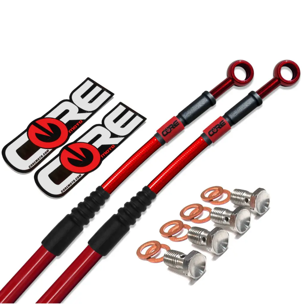 Core Moto - Honda Offroad Front And Rear Brake Line Combo Kit 1