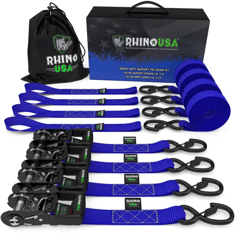 Rhino Usa 1.6" X 15' Hd Ratchet Tie-Down Set (4-Pack) | Td-Gc1.6X15 2