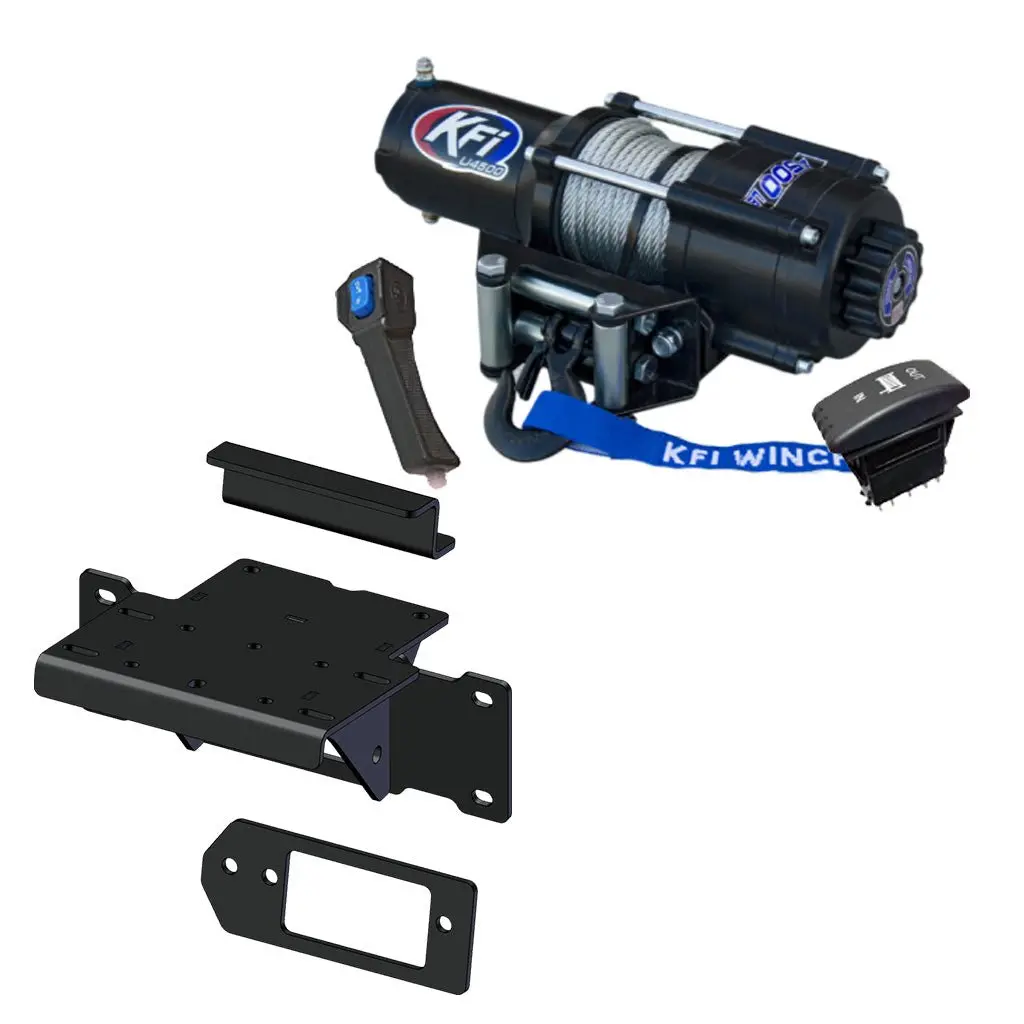 Kfi Winch & Winch Mount Kit Fits 2024+ Kawasaki Kwf1000 Ridge 1000 1