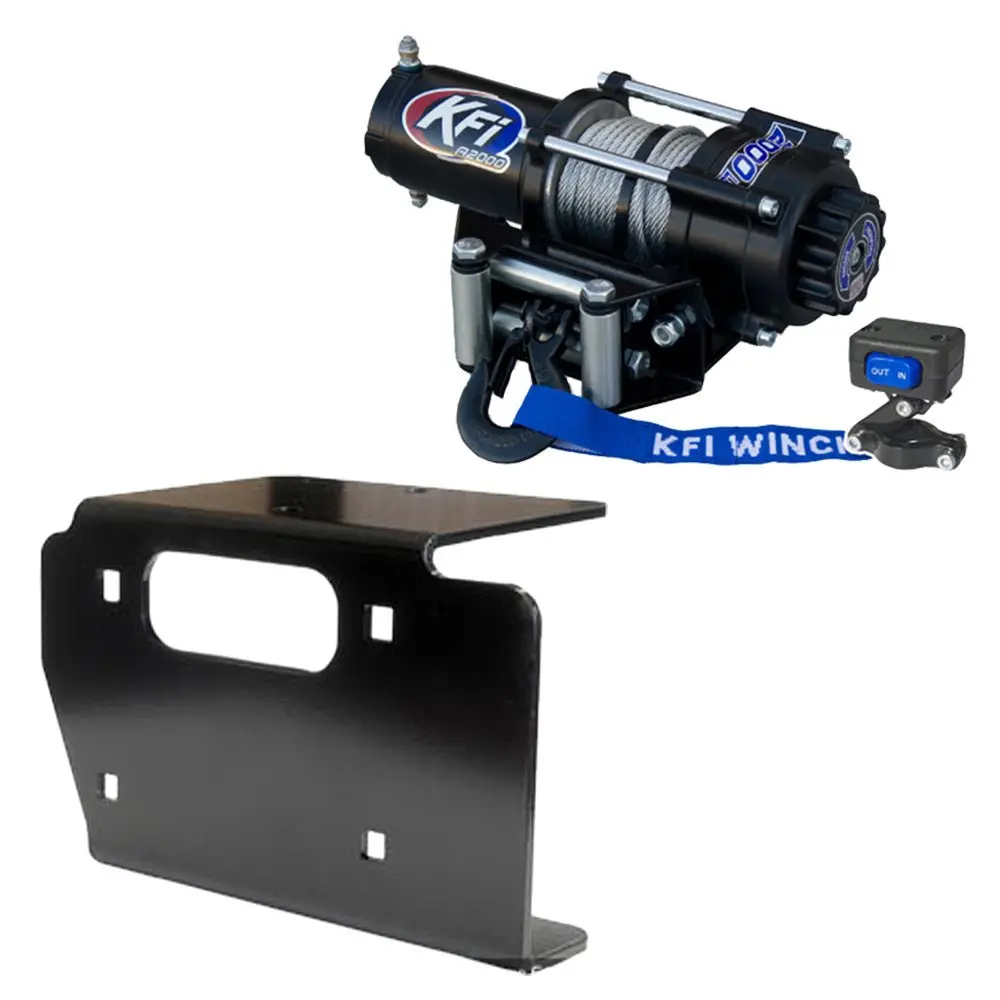 Kfi Winch & Winch Mount Kit Fits Kawasaki Prairie 650/700 & Suzuki Twin Peaks 700 Atv 1