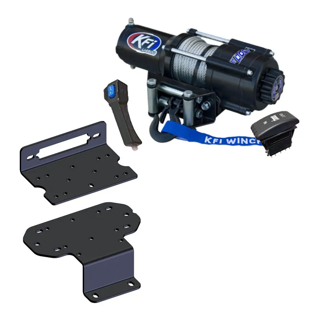 Kfi Winch & Winch Mount Kit Fits Yamaha Rhino 450, 660, 700 1