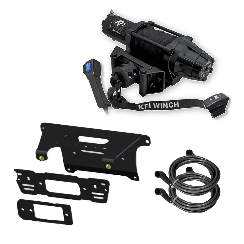 Kfi Winch & Winch Mount Kit For Various Polaris Ranger Crew 570/900/1000/Pro Xd 4