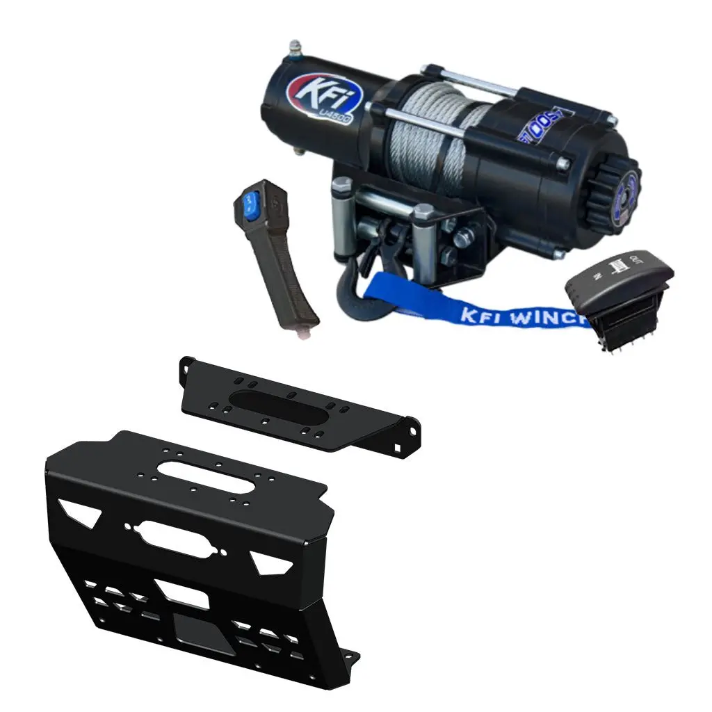 Kfi Winch & Winch Mount Kit Polaris Ranger 1000, Crew 1000 2020-2025 / Bobcat Uv34 / 3400 Series, 3600 Series 2015-Current 1