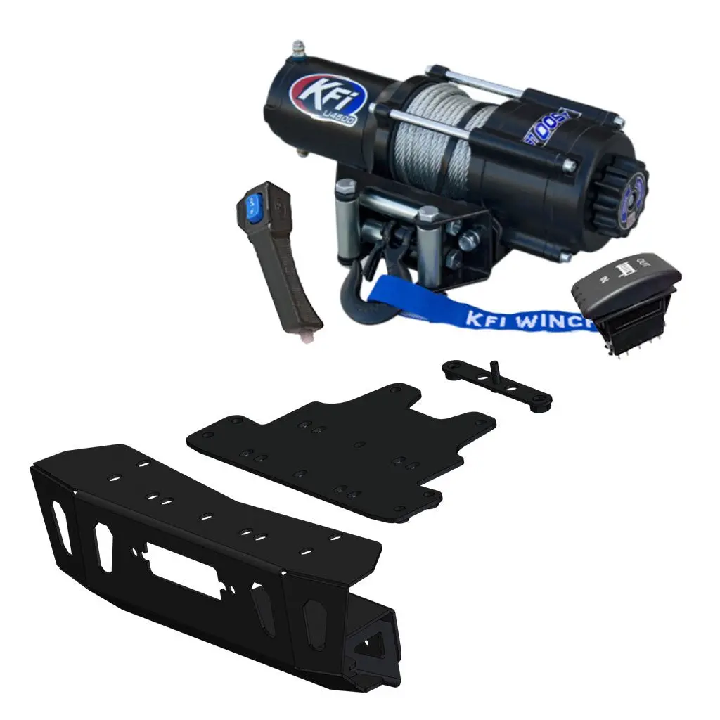 Kfi Winch & Winch Mount Kit Polaris Rzr Turbo S/S4 & Rzr Xp/Xp4 Turbo S Winch Mount 2018-2021 1