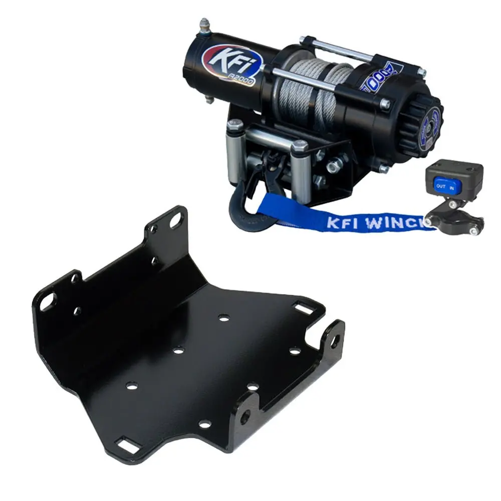 Kfi Winch & Winch Mount Kit Yamaha Grizzly 550 Atv (2009-2014) & Grizzly 700 Atv (2007-2015) 1
