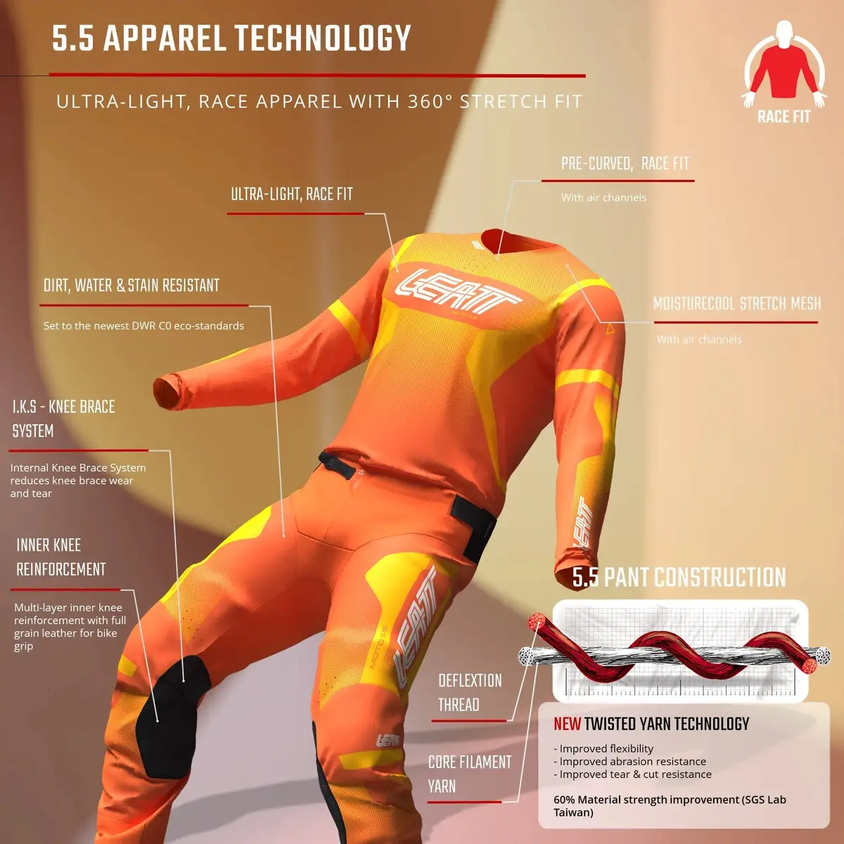 Leatt 5.5 Pants I.K.S (Internal Knee Brace System) V25 6